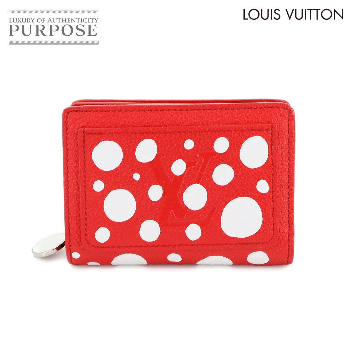 ルイ ヴィトン LOUIS VUITTON LVxYK モノグラム アンプラント ポルトフォイユ ク 二つ折り 財布 レザー ルージュ 90299241