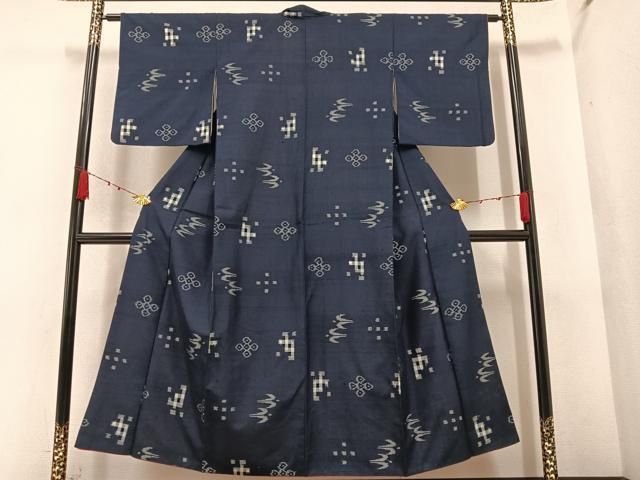平和屋着物●上質な紬　間道　正絹　逸品　AAAW1843ph 平和屋着物○上質な紬 間道 正絹 逸品 AAAW1843ph