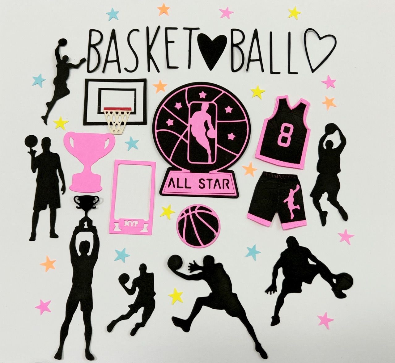 アルバム飾り バスケットボール 卒団記念 アルバムクラフト オーダー