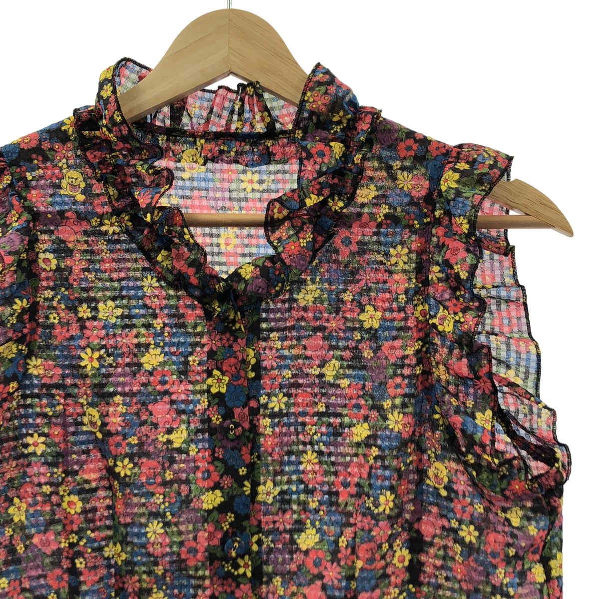 HYSTERICGLAMOUR   ガールズ総柄ブラウス HYSTERIC GLAMOUR / ヒステリックグラマー | FLOWER BEAR 総柄