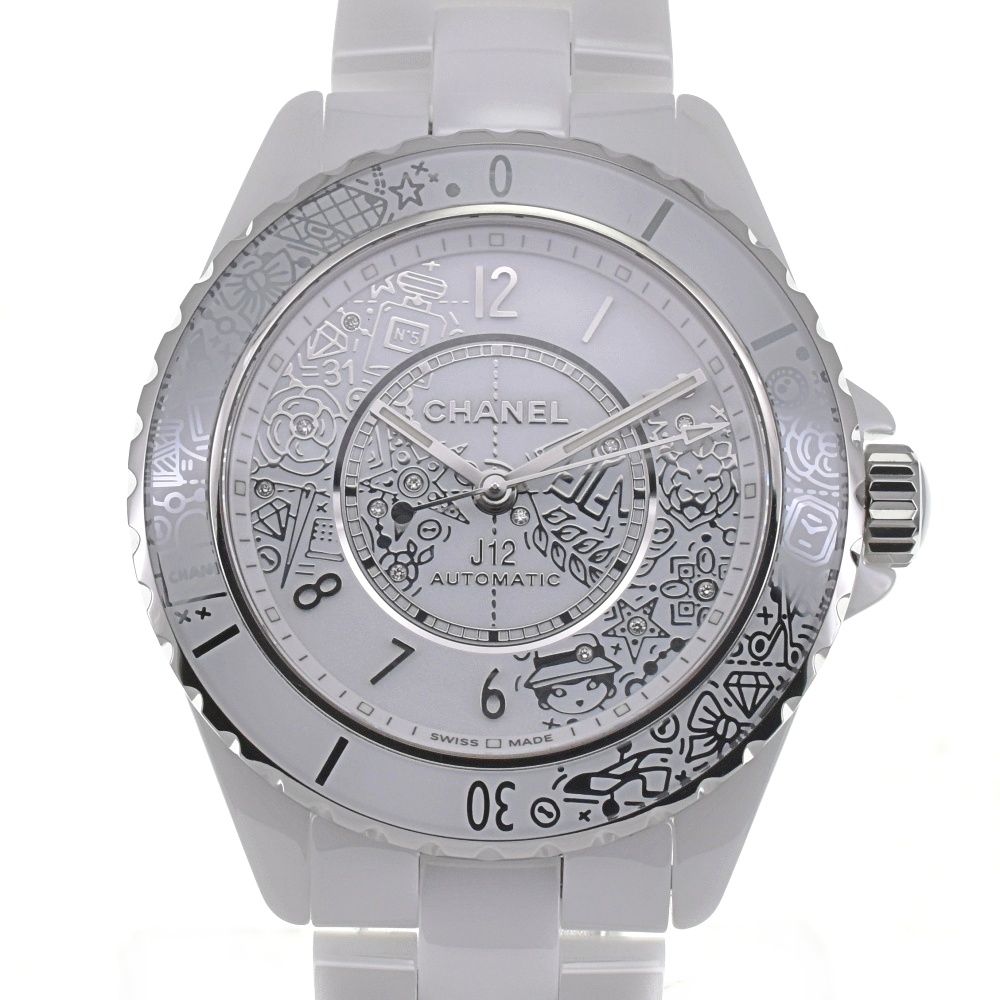 シャネル CHANEL H6476 J12 .20 世界限定2020本 12P ダイヤモンド  自動巻き ユニセックス未使用品箱付き P#135186