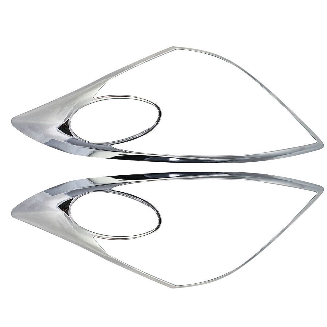 トヨタ WISH 2003-2008年式対応 ヘッドライトカバー メッキ仕上げ ABS製 左右セット