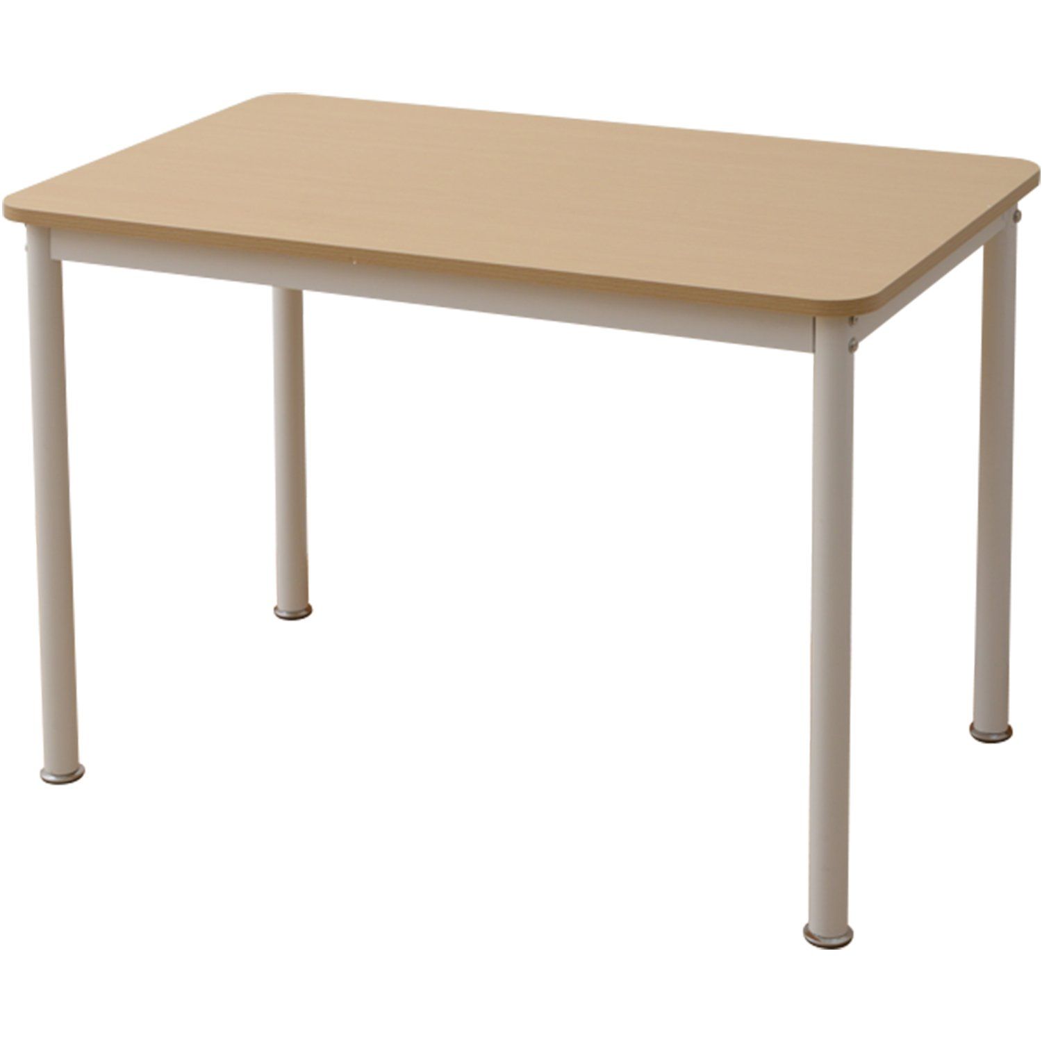 角が丸い 傷や汚れに強い天板 組立品 耐荷重80kg 幅100×奥行60×高さ70cm モクメナチュラル|アイボリー パソコンデスク デスク MFD-1060R GNA|IV 山善 YAMAZEN
