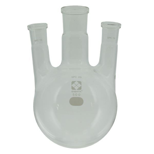 SPC三口丸底フラスコ 500mL 030170-19500