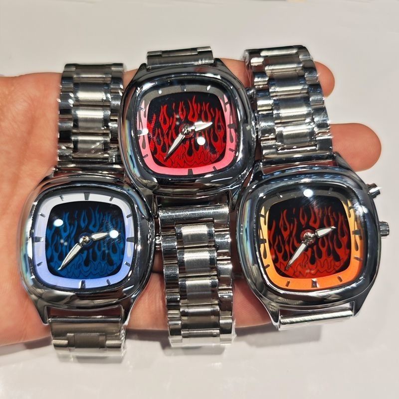 y2k flame graphic ケルシウムウォッチ 腕時計 プレゼント 男女