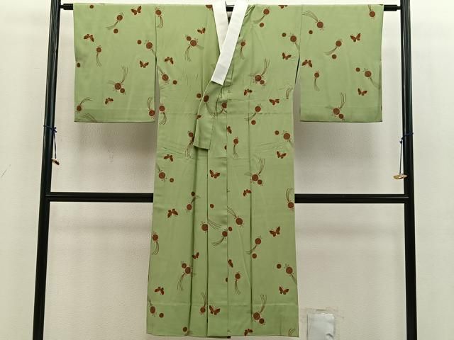 平和屋着物○長襦袢 無双仕立て 舞花文 正絹 逸品 未使用 AAAP8296ck