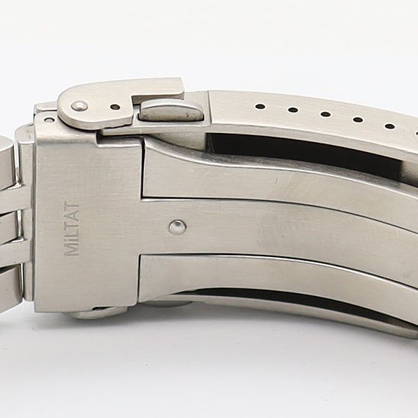 MiLTAT タイコノート 22mm メタルバンドDLC ブラック Vクラスプ 22mm