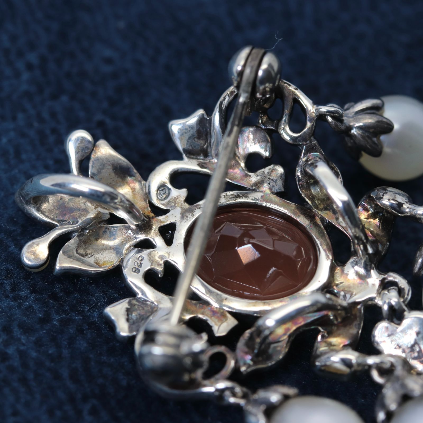 ロクザン レッドストーン シードパール ネックレストップ/24-2796S  