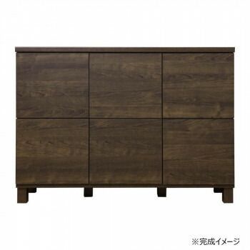日本製組立家具 収納キャビネット リビングボード CO-NC-8011CB ダークブラウン