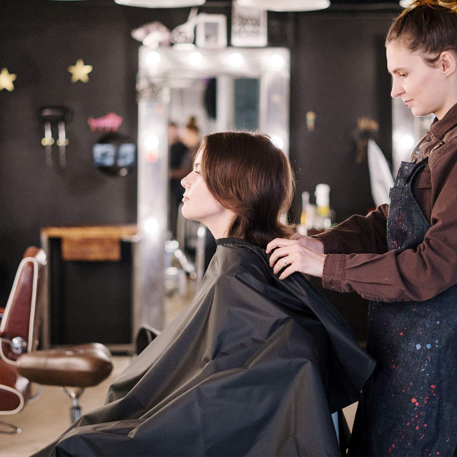 大人用 散髪 ケープ ヘアー カット クロス 防水加工 カラー 毛染め