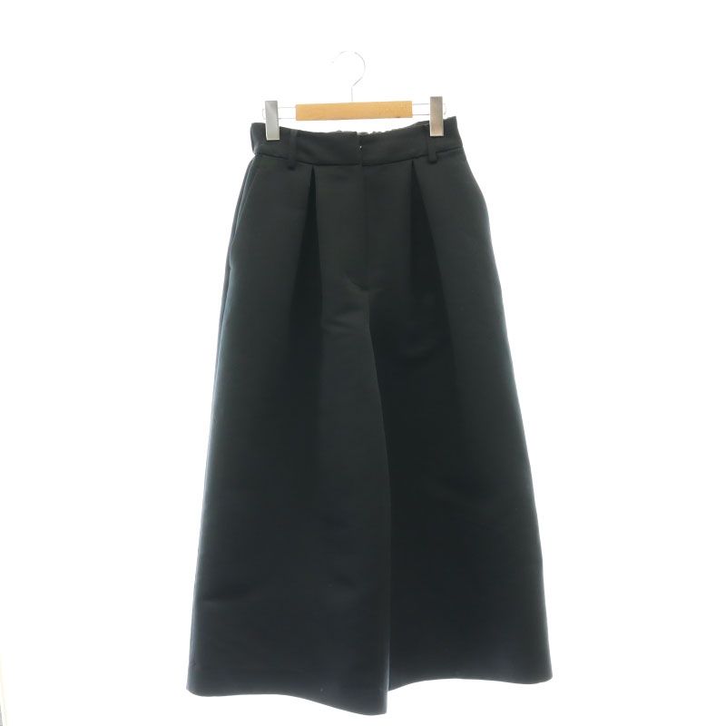 ヘイヴ heve satin flare gaucho PT パンツ ワイド タック 36 ブラック |HK OS