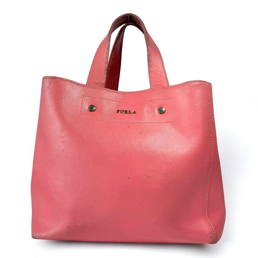 鑑定済】FURLA フルラ レザー 本革 ミニ トートバッグ