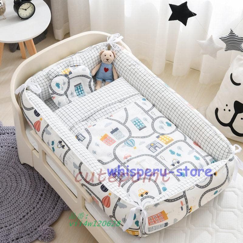 FCZY ミニ 持ち運び クッション 添い寝 ベッドインベッド シンプル ベビー用品 洗濯 乳幼児 寝かしつけ 可愛い 新生児 出産祝い