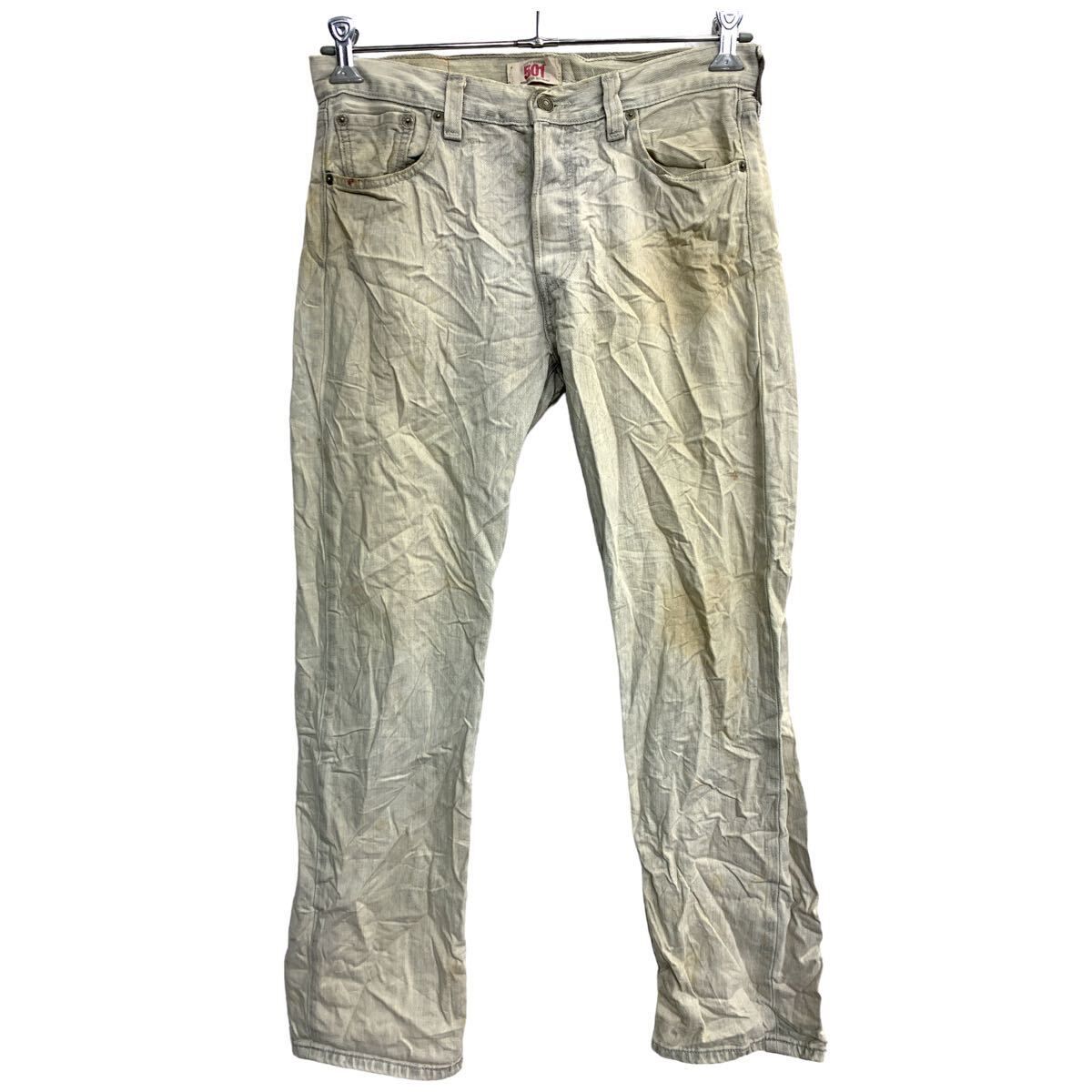 Levi's 501 デニムパンツ W30 リーバイス ボタンフライ ライトグレー コットン メキシコ製 古着卸 アメリカ仕入 2404-498