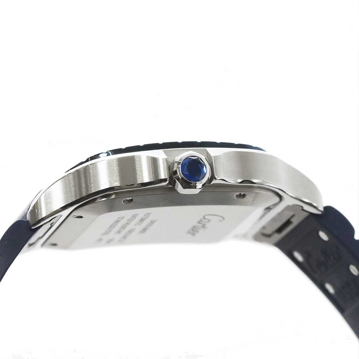 カルティエ Cartier サントスドゥカルティエLM WSSA0048 メンズ 腕時計 デイト ブルー 文字盤 自動巻き Santos de  Cartier 90180660 - メルカリ