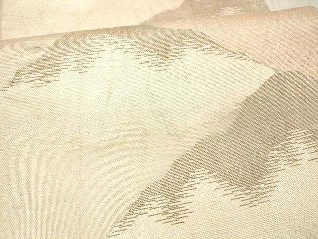 平和屋着物＊夏物　六通柄袋帯　遠山文　銀糸　正絹　逸品　DAAX5605cm 平和屋着物＊夏物 六通柄袋帯 遠山文 銀糸 正絹 逸品 DAAX5605cm