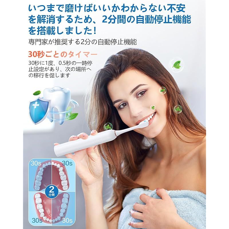 音波式ブラシ 電動歯ブラシ横振り