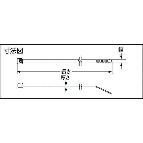 パンドウイット ナイロン結束バンド 茶 幅2.5mm 長さ142mm 1000本入り