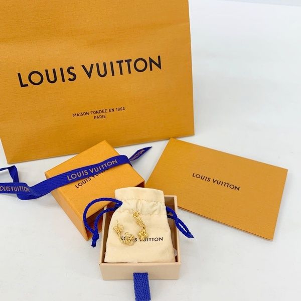 美品 LOUIS VUITTON ヴィトン ブックルドレイユブルーミング ピアス