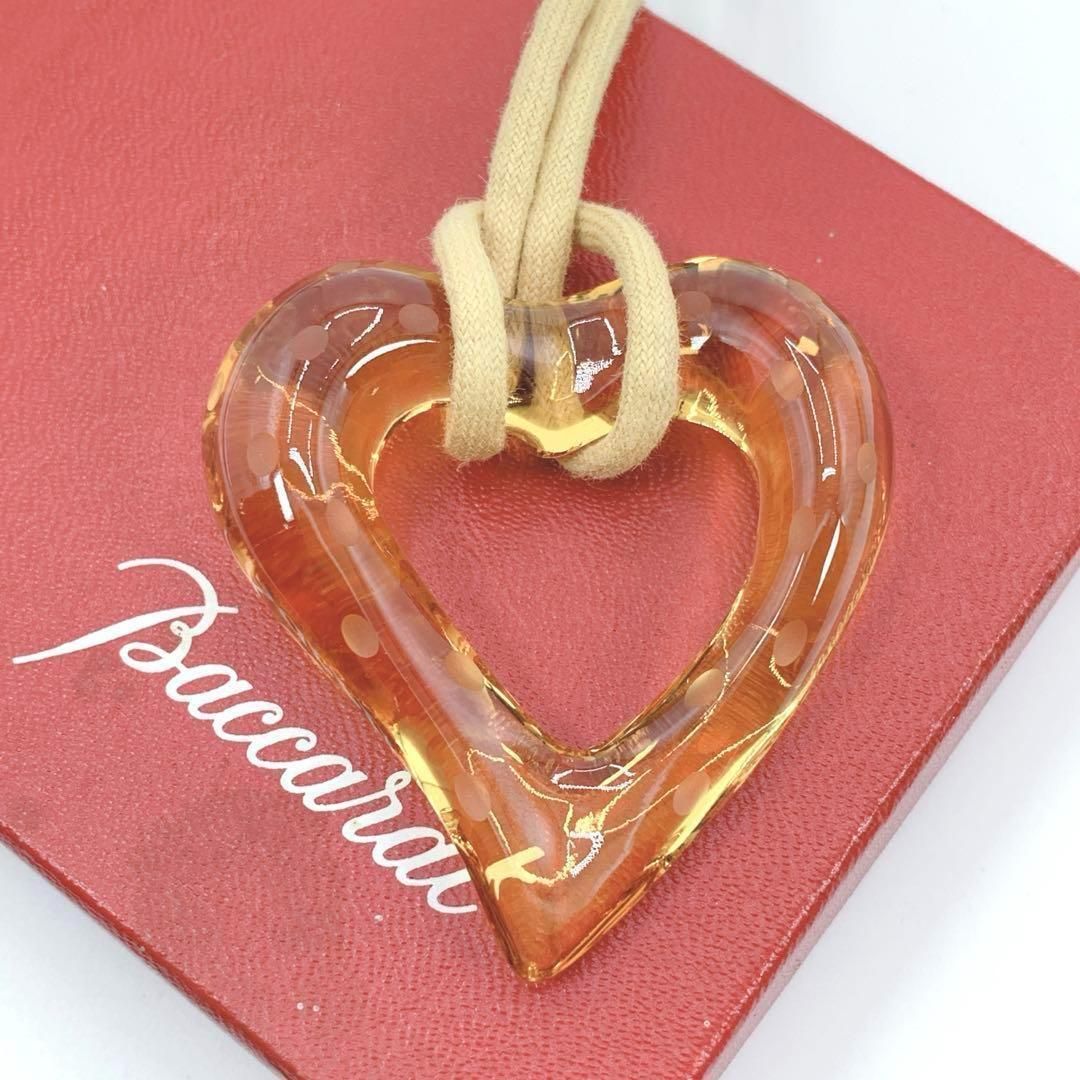 極美品 Baccarat バカラ ハート ネックレス イエロー 水玉 - メルカリ