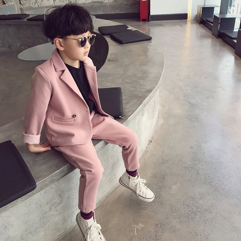 韓国風子供スーツ キッズ スーツ 男の子 フォーマルスーツ 子供服 ベビースーツセット 点セット ジャケット パンツ フォーマルスーツ カジュアルスーツ 卒園式 入学式 入園式 結婚式 発表会 卒業式 七五三 ピアノ発表会 七 min