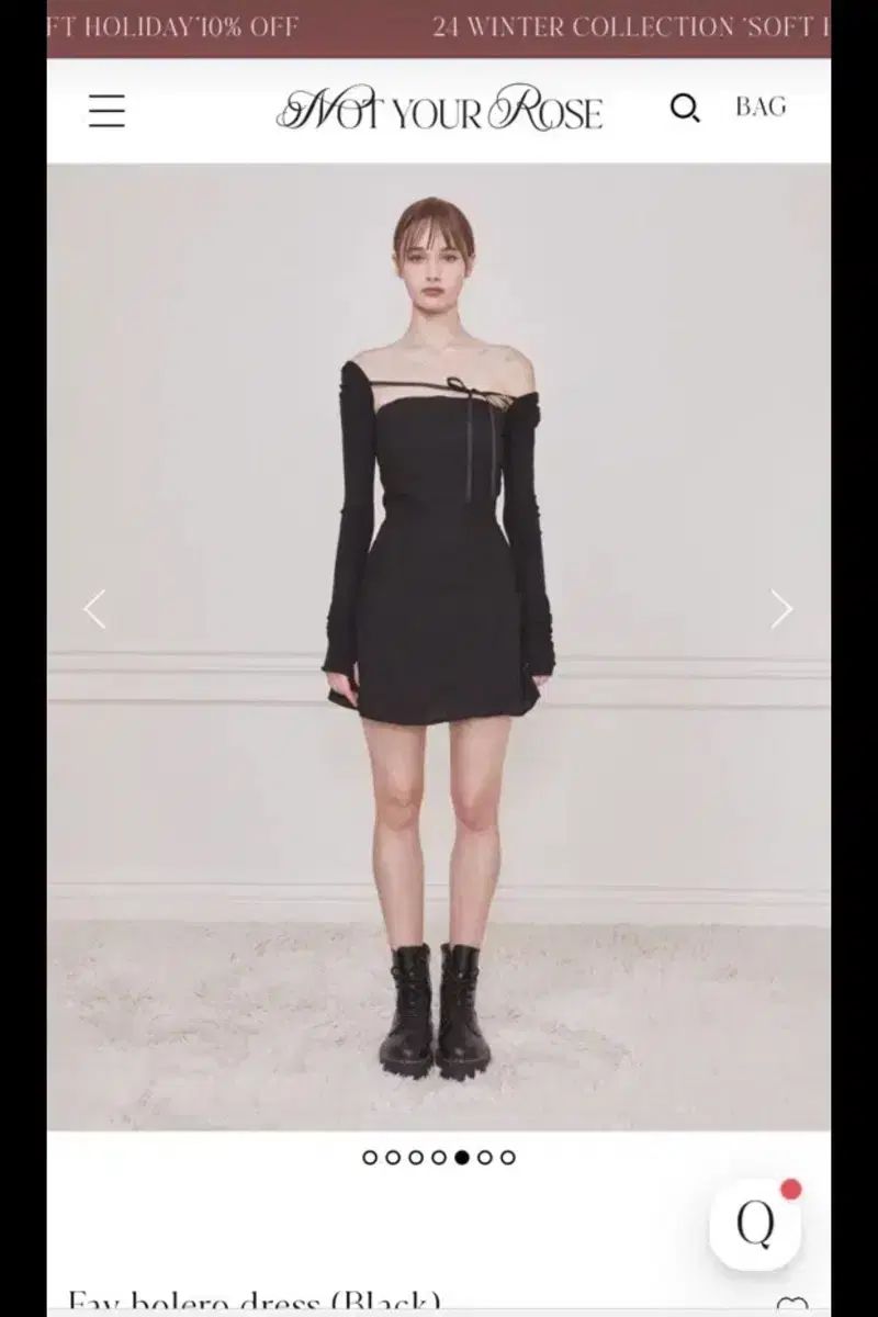 not your rose ／ Fay bolero dress（黒） NOT YOUR ROSE 2505 Fay bolero dress (Black) – Lines Up