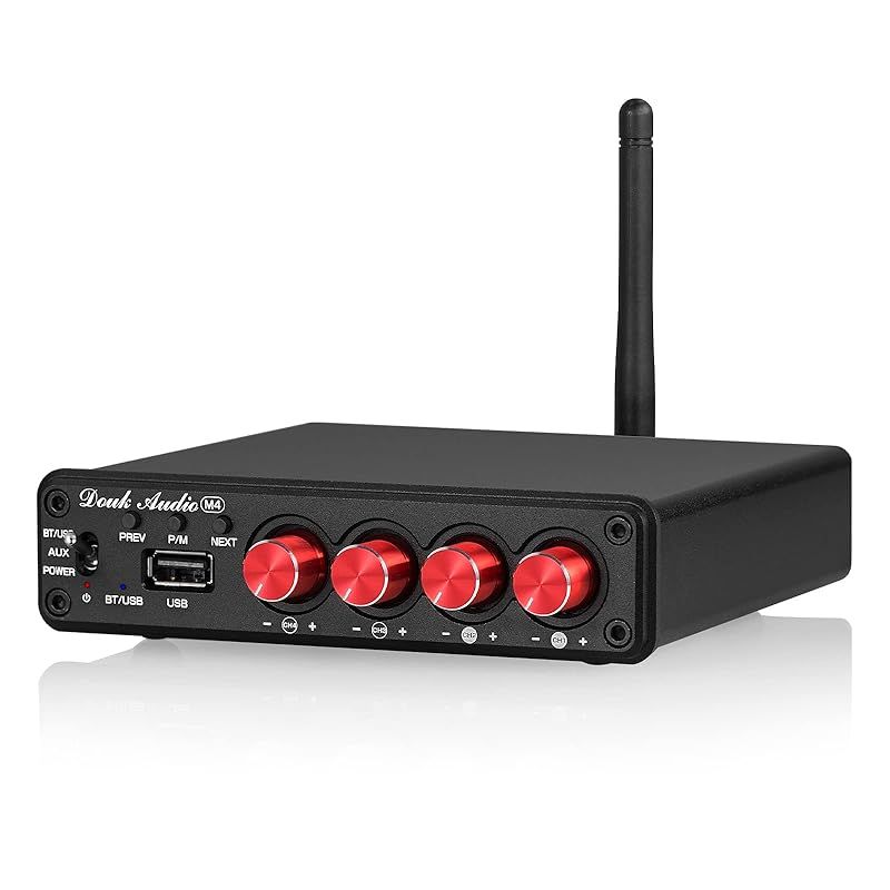 Nobsound HiFi Bluetooth 5.0 デジタル パワーアンプ ステレオ 2|4チャネル オーディオアンプ 50W×4 M4