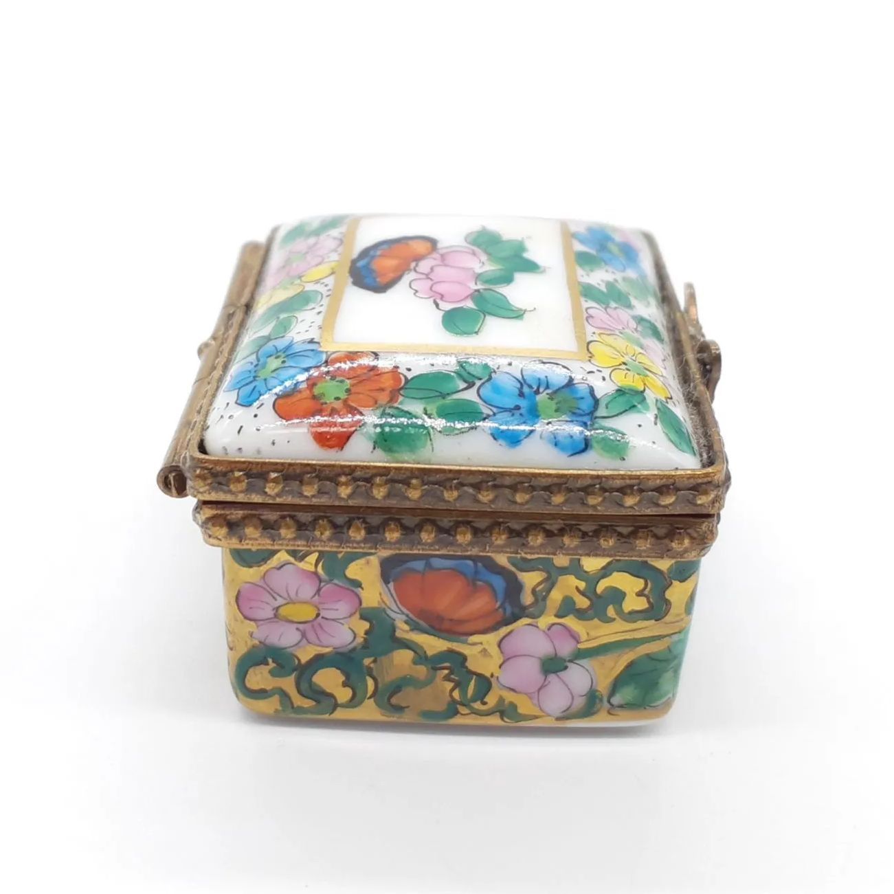 リモージュボックス　ベリータルト　フランス製　陶器　小物入れ　ミニチュア リモージュボックス ベリータルト フランス製 陶器 小物入れ