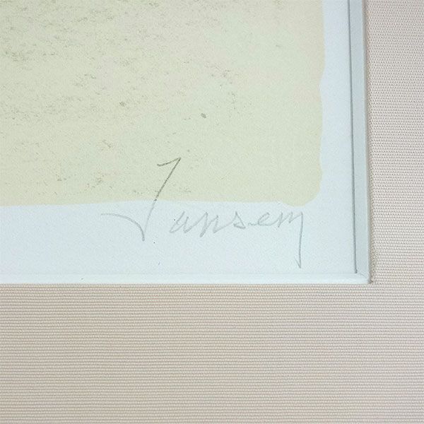 日本製品ジャン・ジャンセン　リトグラフ　「スケッチブックの踊子」　サイン有り　90/120 絵のサイズ　６５０×５００㎜ 石版画、リトグラフ