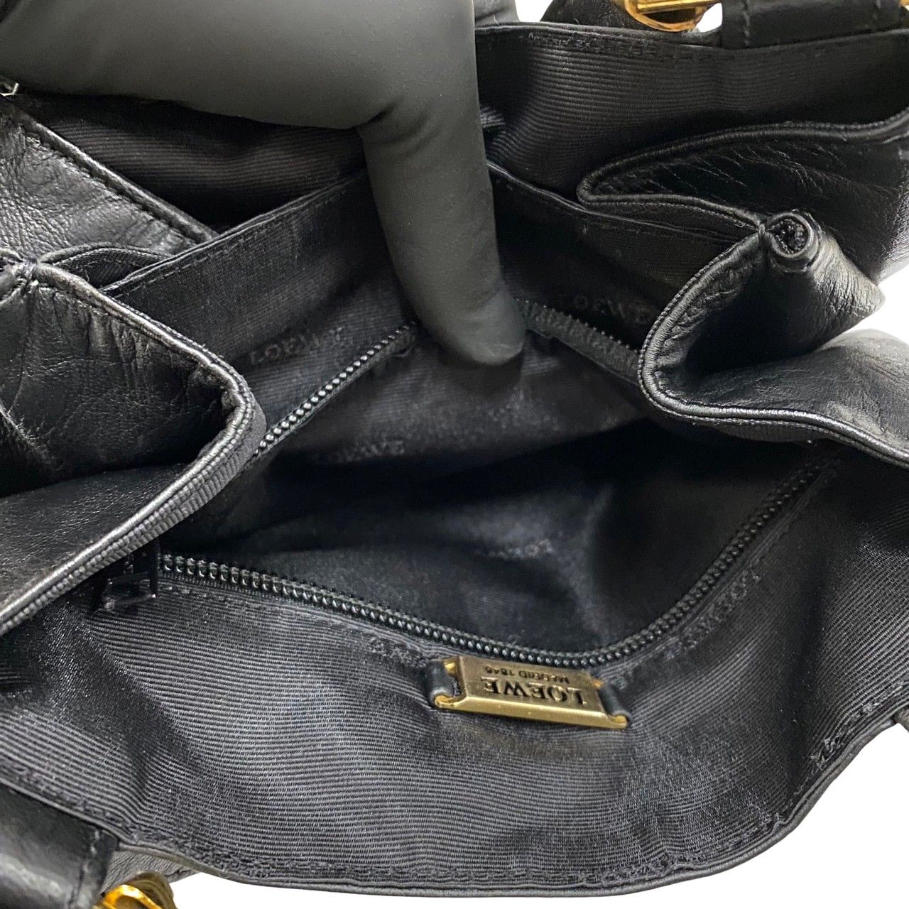極 美品 希少品 LOEWE ロエベ アナグラム ロゴ ナッパレザー 本革 2way