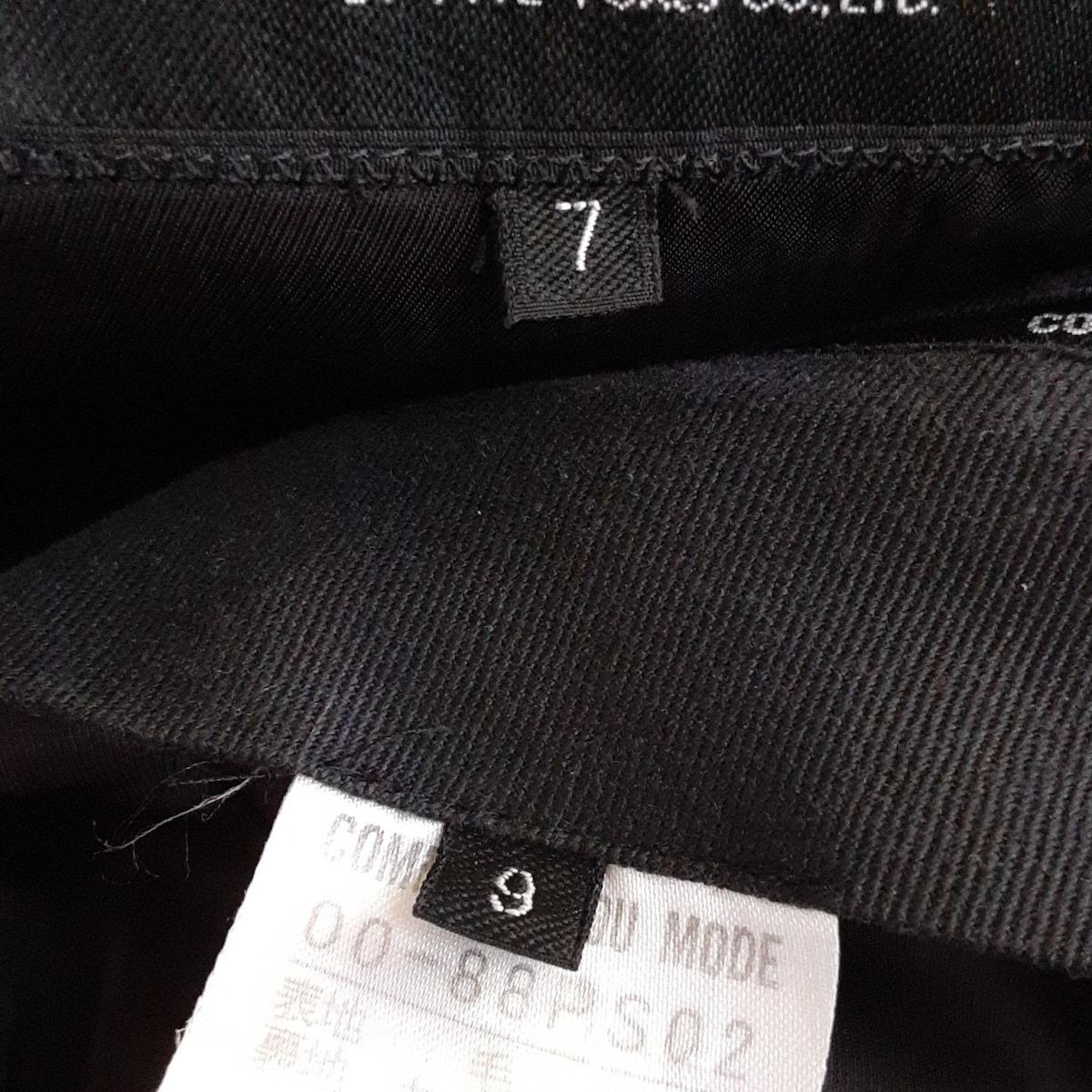 【値下 美品】COMME CA DU MODE コムサデモード パンツスーツ9黒 COMME CA DU MODE(コムサデモード) レディースパンツスーツ