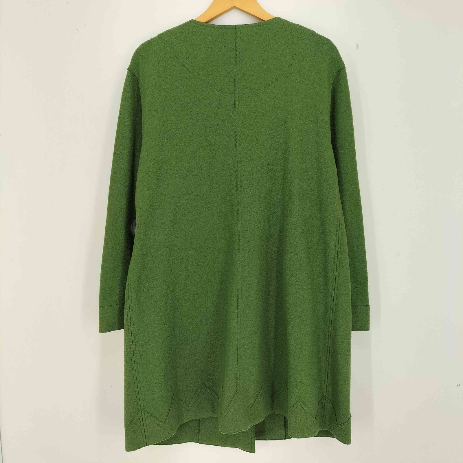 アルベロベロ OLLEBOREBLA オレボレブラ ブタさんボタン おうち アップリケ ビジュー装飾 ナイロン混 ウールコート レディース 表記無