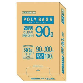 オルディ ポリバッグビジネスBOX90L 透明100P×2箱 10890301