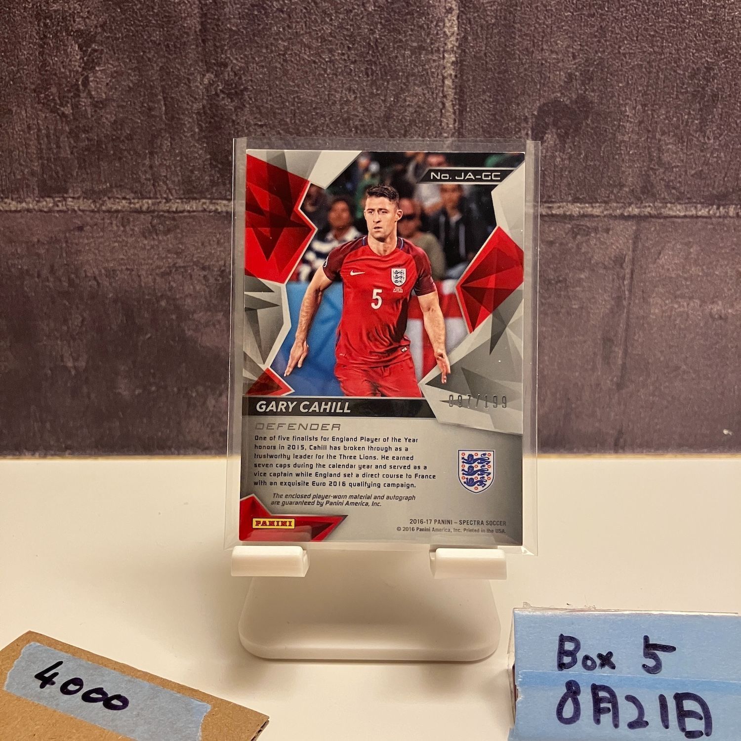 2016-17 Panini Spectra Gary Cahill 097/199 直筆サイン