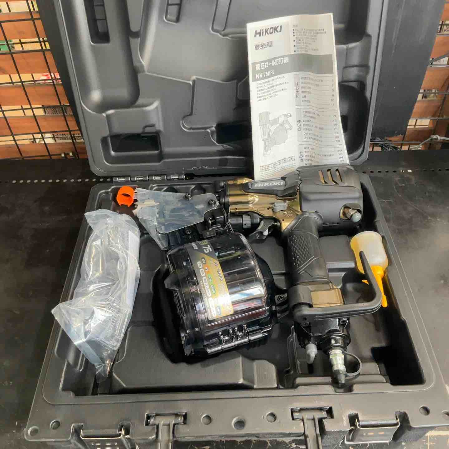 ☆ハイコーキ(HIKOKI ※旧:日立工機) 高圧エア釘打ち機 NV75HR2(S 