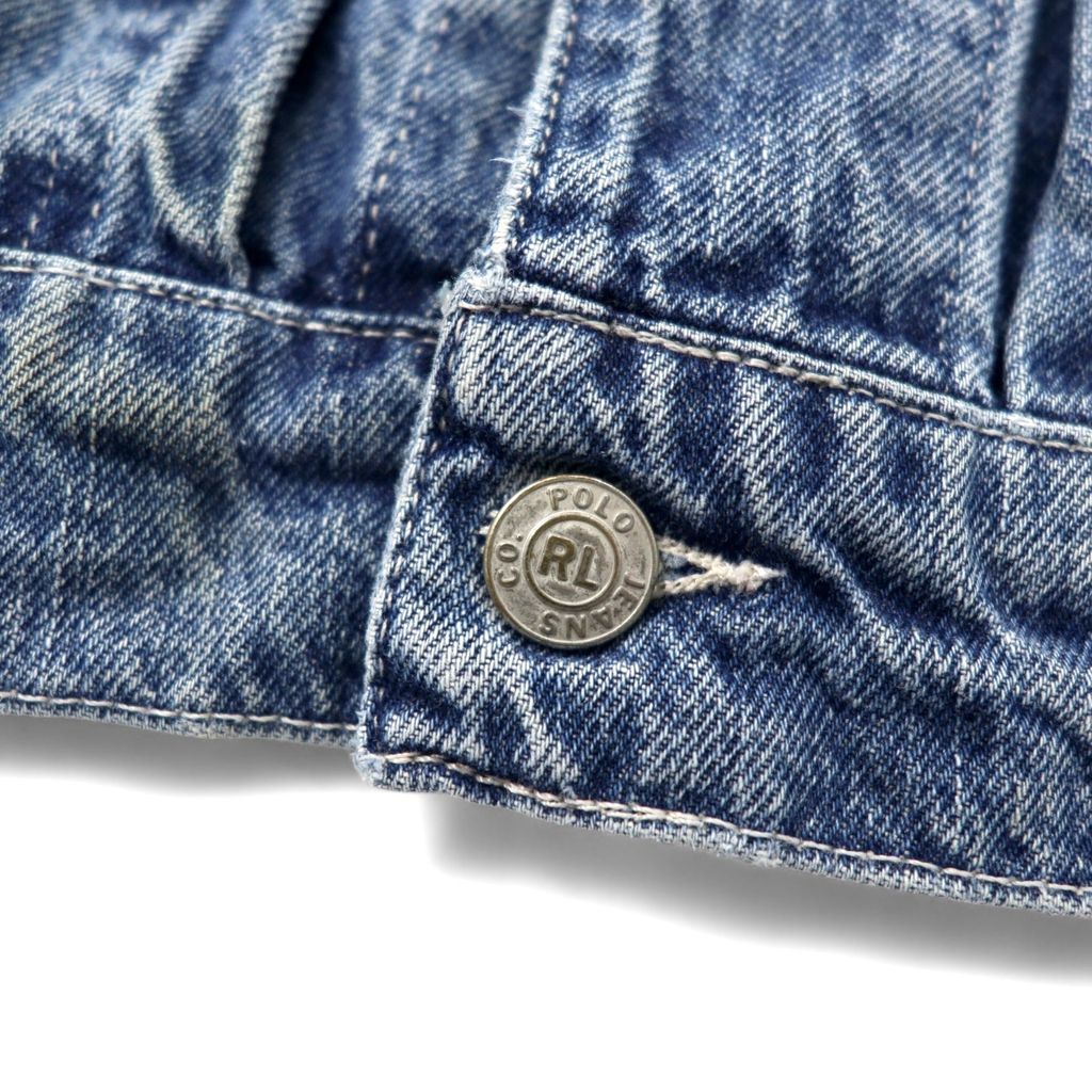 90s Lauren Ralph Lauren M デニムジャケット ブルー 楽天市場】90s LAUREN ラルフローレン デニム ジャケット