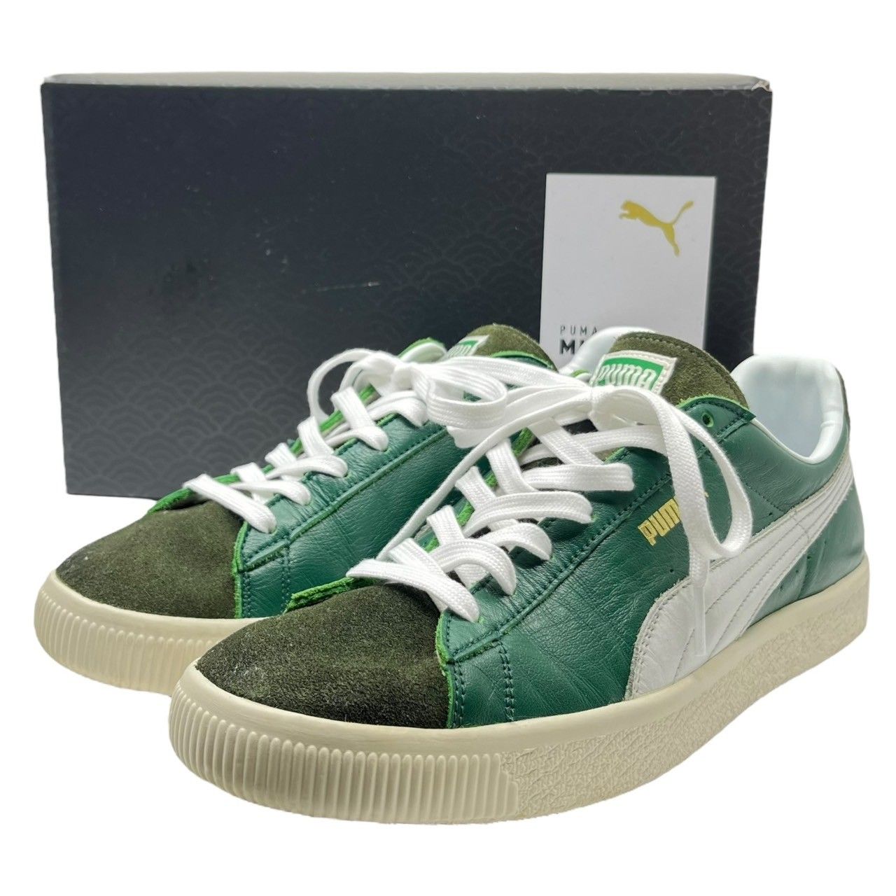 PUMA×ATMOS×SOMA(プーマ×アトモス×ソーマ) MADE IN JAPAN SUEDE VTG MIJ スウェード ローカット スニーカー  394682-01 26cm グリーン×ホワイト 箱付 コラボ - メルカリ