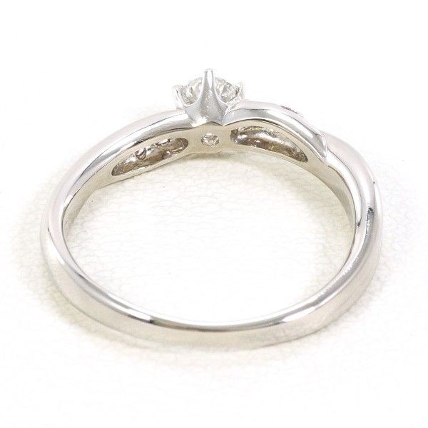 PT900 リング ring 指輪 7号 ダイヤ 0.16 ピンクダイヤ 0.04 総重量約2.9g