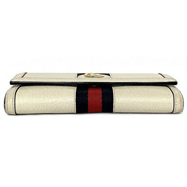 GUCCI 長財布 アイボリー/ネイビー/レッド