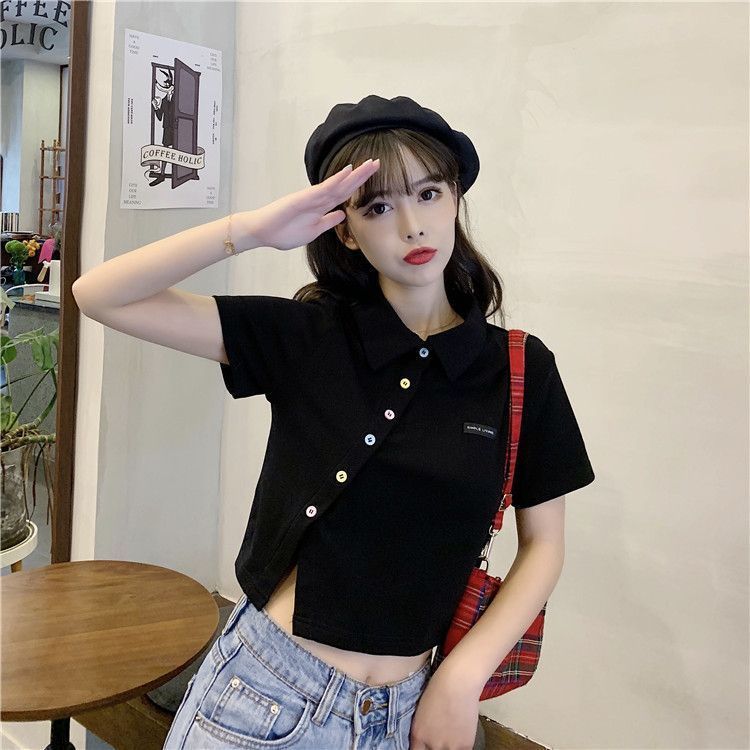 ロゴプリントポロシャツ 半袖 レディース セール・アウトレット】エンボスプリント ボタンダウン半袖