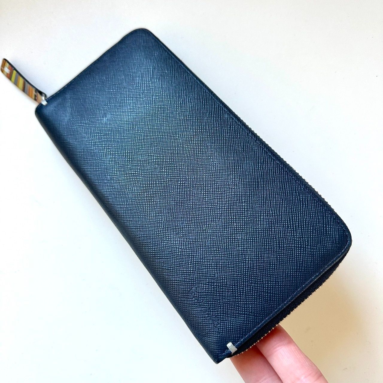 ポールスミス Paul Smith 長財布 ジップストローグレイン1 ネイビー 