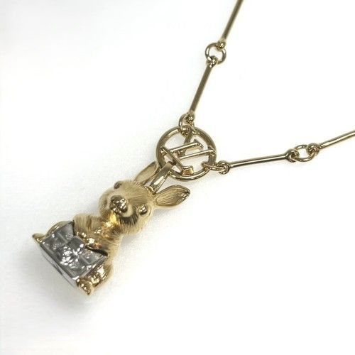 残少！LV RABBIT PENDANT ルイヴィトン コリエ・LV ラビット Vivienne Rabbit Pendant, White Gold, Lacquer, Diamonds