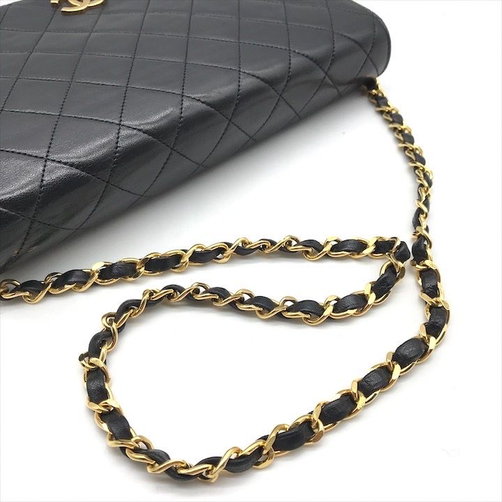 美品 CHANEL シャネル ココマーク マトラッセ ラムスキン プッシュ  