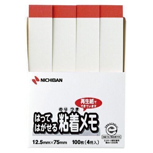 まとめ ふせん ニチバン ポイントメモ ＴＭ はってはがせる粘着メモ 白赤帯 F-3WP 4987167046750 1個 ×40セット