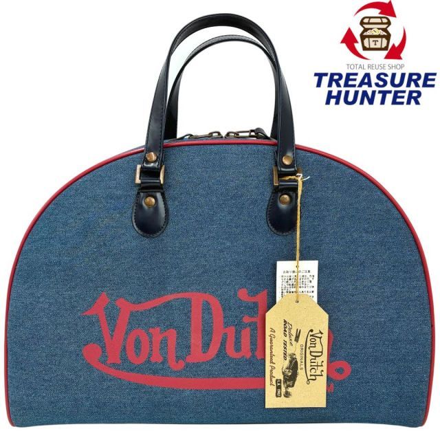 Von Dutch ボンダッチ ボストンバッグ　ハンドバッグ　デニム 美品 VONDUTCH ボンダッチ ボストンバッグ トート デニム生地