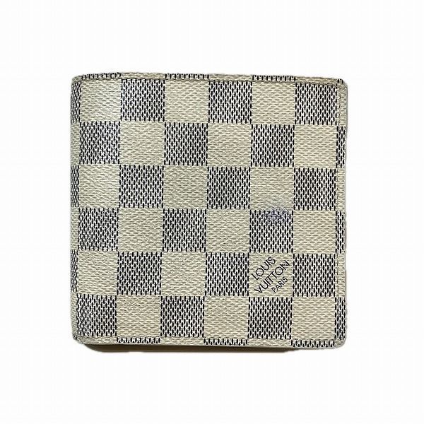 ルイヴィトン Louis Vuitton ダミエアズール ポルトフォイユマルコ N60018 2つ折り財布 ユニセックス