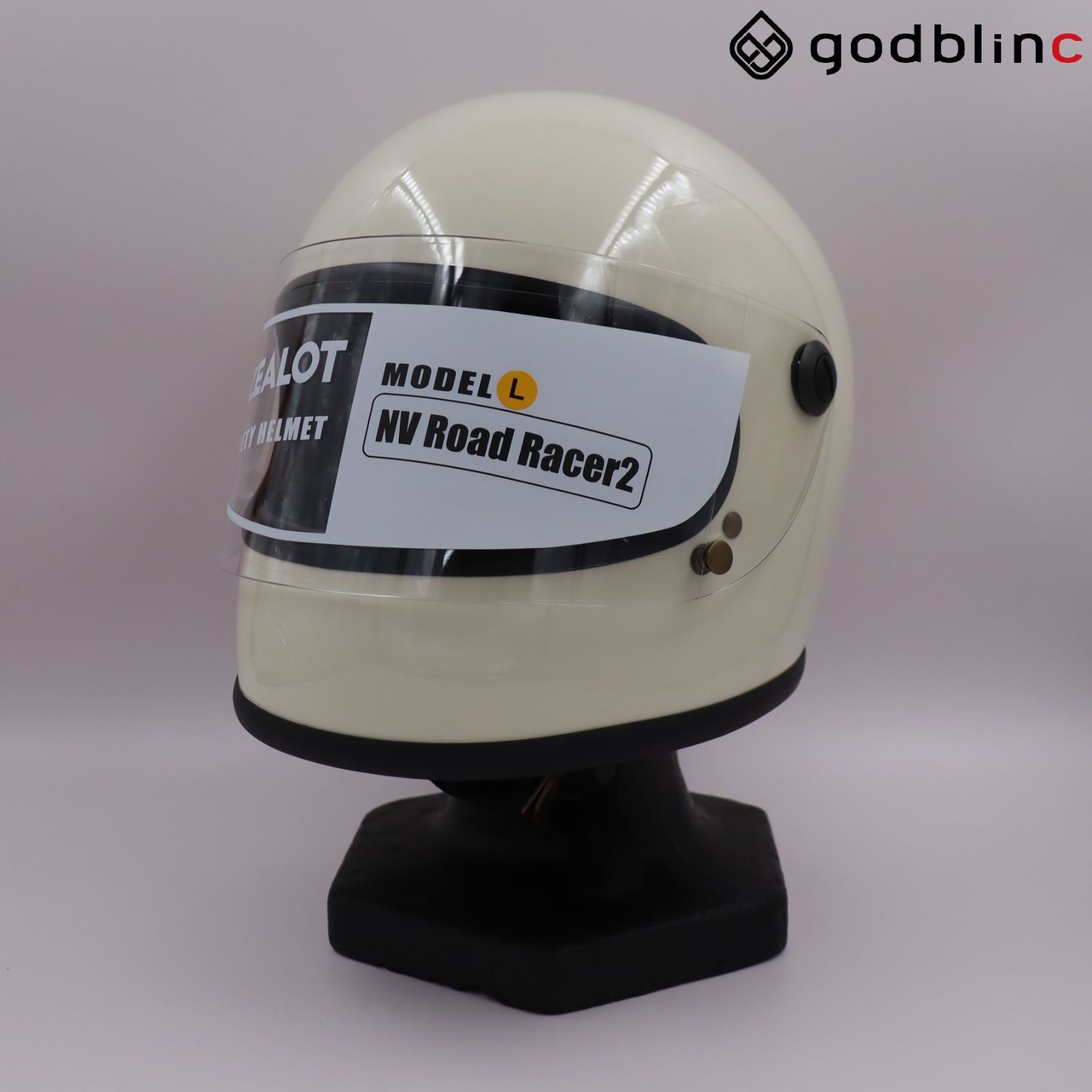 ZEALOT　NVロードレーサー2　CARBON HYBRID WHITE/BLACK　Lサイズ　NVC0017　フルフェイスヘルメット