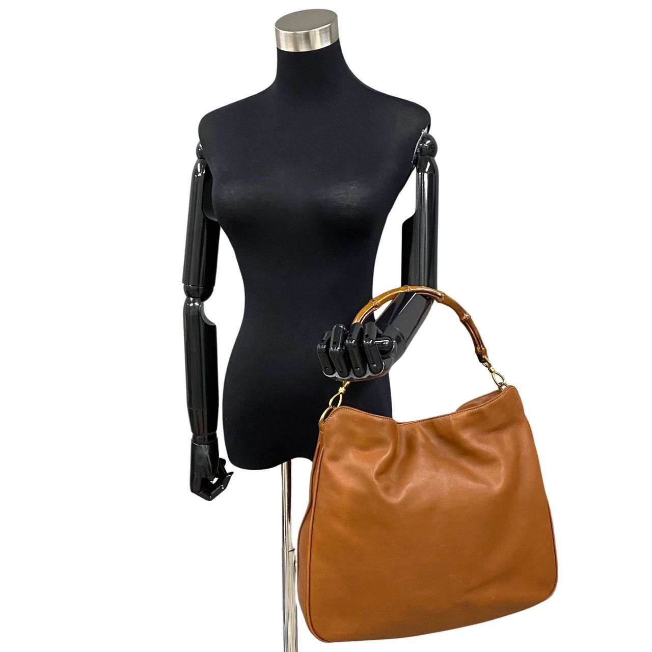 美品 GUCCI オールドグッチ バンブー ハンドバッグ レザー ブラウン 極 美品 GUCCI オールドグッチ ヴィンテージ バンブー レザー 本