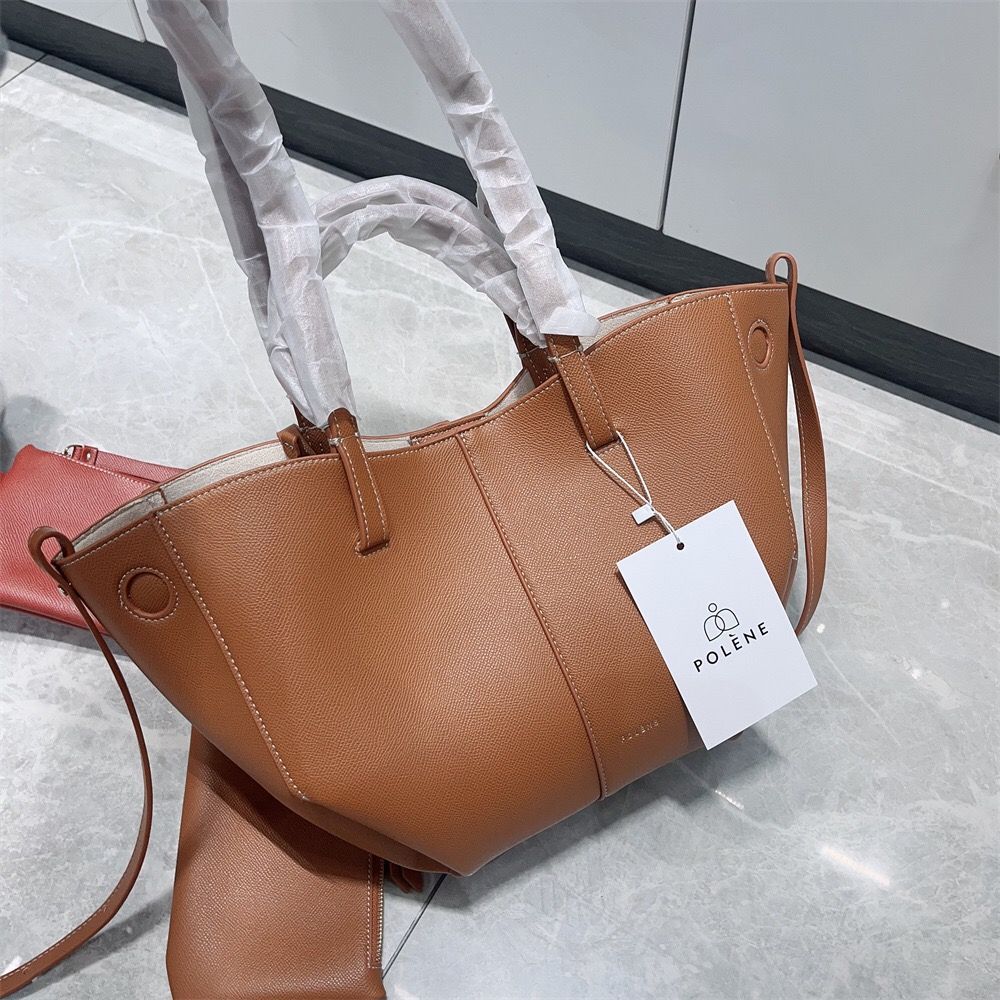 新品/POLENE Cyme 2Way トートバッグ ポレーヌ キャメル - メルカリ 