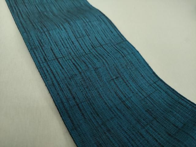 平和屋着物○男性 本場筑前博多織 両面 角帯 紺×黒 正絹 逸品 AAAW4330np